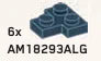 Plate Modified 2 x 2 T-shape in Gray, Dark Smoke