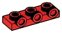 Plate 1 x 3 with three studs on side, ascending in Red, Flame
