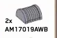 Brick 2 x 2 with curved top, grill in Gray, Medium (Metallic)
