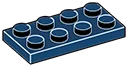Plate 2 x 4 in Blue, Midnight