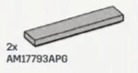 Tile 1 x 5 in Gray, Steel