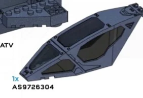 Windscreen: Falcon Canopy - Blue Metalic (ONI Quad Walker) in Blue, Smoke (Flake)