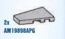 Wedge Tile 2 x 3, left in Gray, Steel