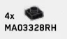 Plate 1 x 1 - Type 04 in Black (Metallic)