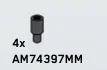 Connector: pipe, small with pin in Gray, Dark (Metallic)