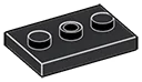 Plate 2 x 3 with 3 studs in Gray, Dark Charcoal