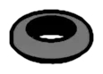 Connector 1 x 1 ring, round in Gray, Dark (Flake)