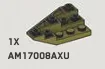 Slope Inverted 33 3 x 5 double / 45 Left in Green, Olive Drab (Infinite Green) (Metallic)