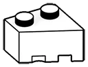 Wedge Brick 2 x 2 without left corner in White