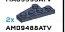 Wedge Plate 2 x 4 with notch, right