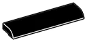 Tile 1 x 4 slope in Black