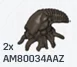 Body Part: Flood Infection Form, primary body (Halo) in Black with Speckles, Metallic