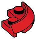 Slope plate 3 x 3 corner round in Red, Flame
