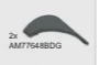 Wing Cover - Right in Gray, Dark (Flake)