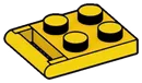 Plate 2 x 2 with handle in Yellow, Lemon