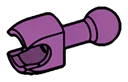 Connector: ball socket & ball joint on small shaft in Magenta, Rich