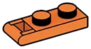 Plate 1 x 2 w/ Bar Handle, type 01 in Orange, Bright