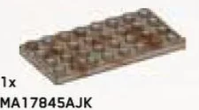 Plate 4 x 8 in Gray, Tarnished (Champagne) (Metallic Camo)
