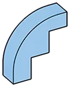 Brick 1 x 2.67 x 3 half-curve top in Blue, Deep Pastel