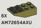 Slope Inverted 33 2 x 4 in Green, Olive Drab (Infinite Green) (Metallic)