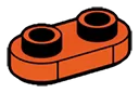 Plate 1 x 2 with rounded corners in Orange, Marigold