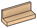 Panel 1 x 1 x 3 in Brown, Light Tan