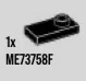 Plate Modified 1 x 2 with one stud, offset in Black