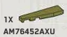Wedge Tile 1 x 4 with missing left corner in Green, Olive Drab (Infinite Green) (Metallic)