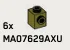 Brick Modified 1 x 1 with side stud in Green, Olive Drab (Infinite Green) (Metallic)