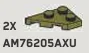 Wedge Plate 2 x 3 without corner, right in Green, Olive Drab (Infinite Green) (Metallic)