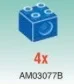 Connector Brick 2 x 1.33 x 2 with sockets in Blue