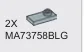 Plate Modified 1 x 2 with one stud, offset in Gray, Dull