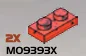 Plate 1 x 2 in Red (Translucent)