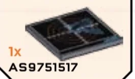Tile 4 x 4 w: printed radar screen in Black