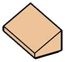Slope 36 2 x 1 in Brown, Light Tan