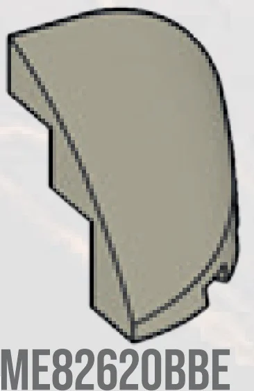 Slope 3 x 3 x 3 dome, tapered left in Beige, Dark