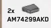 Wedge Tile 1 x 2 without corner, left in Gray, Light Camo (Metallic)