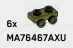 Bracket Plate 1 x 2 with two studs on side, descending in Green, Olive Drab (Infinite Green) (Metallic)