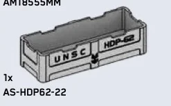 Container: Crate 3 x 2 x 8 base w/ Printed UNSC & HDP62 markings in Multicolored