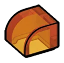Brick 1 x 1 two-thirds-height with half-curved top