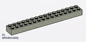 Brick 2 x 16 in Gray, Stone