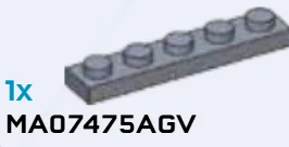 Plate 1 x 5 in Gray, Light (Metallic)