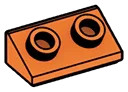 Slope brick 36 2 x 1 with open studs on slope in Orange, Bright