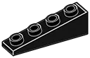 Slope brick 25 1 x 4 with studs on slope in Grey, Charcoal