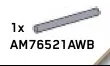 Bar 4 Studs Long in Gray, Medium (Metallic)