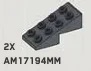 Slope 25 2 x 1.67 x 4 with studs on slope in Gray, Dark (Metallic)
