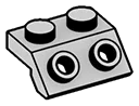 Bracket 1 x 2 - 1 x 2 sloped with studs in Gray, Dull