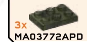 Plate 2 x 3 in Green, Jungle (Camo)