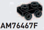 Bracket Plate 1 x 2 with side studs in Black