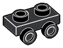 Bracket Plate 1 x 2 with side studs in Gray, Dark Charcoal